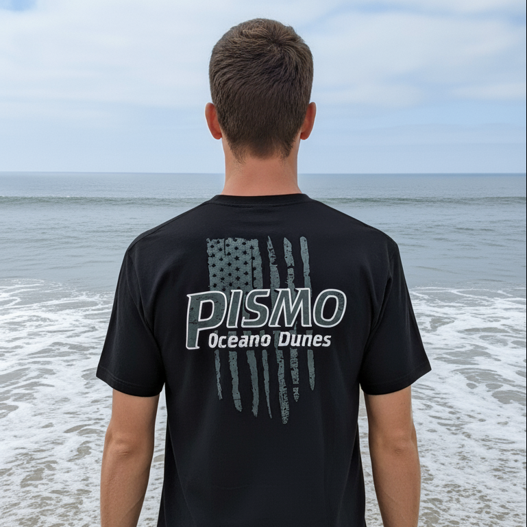 Short Sleeve - Flag White - Male Back